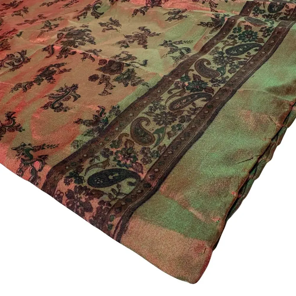 Vintage Square Scarf Brown Shimmer 34